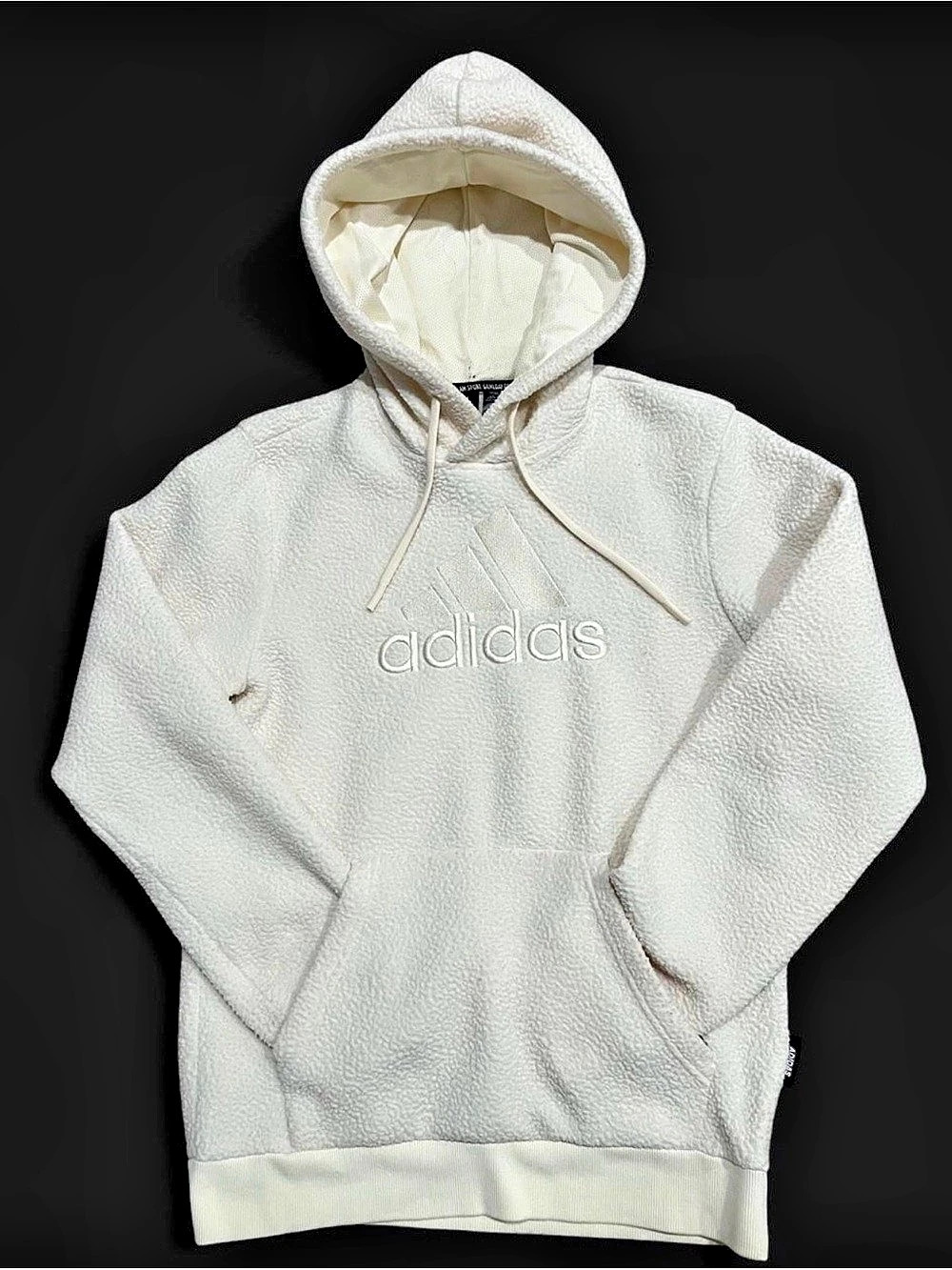 adidas Sherpa Fleece Pullover Hoodie Men'Small Fleece Hoodie Size Small